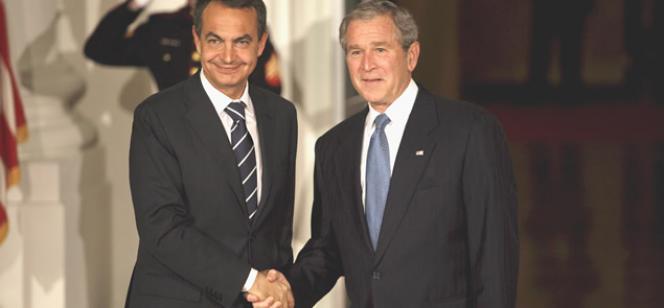 El presidente de EE UU, George Bush, recibe a José Luis Rodríguez Zapatero en la Casa Blanca