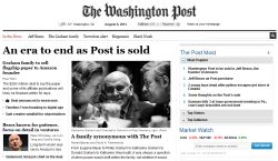 Imagen de la web de 'The Washington Post' anunciando la operación.