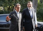 Rajoy defiende la unidad de España en Barcelona tras un frío saludo con Mas Rajoy defiende la unidad de España en Barcelona tras un frío saludo con Mas