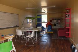 Espacio multifunción del prototipo de H2OME instalado en Ayerbe (Huesca).
