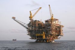 Plataforma petrolera en aguas angoleñas.