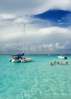 Baño en las islas Vírgenes (Caribe).