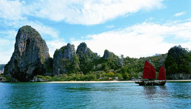 Panorámica de la costa sur de Tailandia.