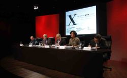 De izquierda a derecha, Javier Monzón, José Ignacio Wert, Ángel Gurría, Ana Patricia Botín y Manuel López.