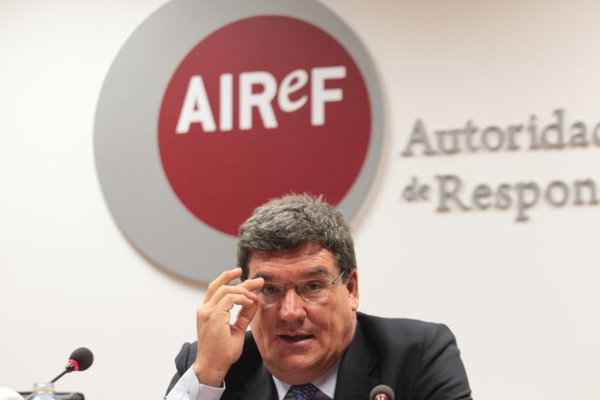 El presidente de Airef, José Luis Escrivá, durante la presentación de sus líneas de actuación para este año.
