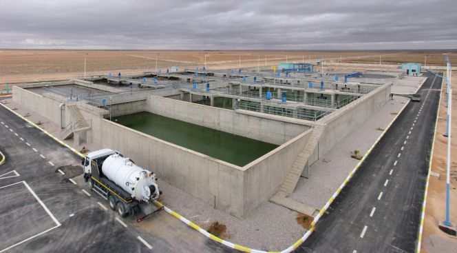 Planta de agua desarrollada por PMS en Mecheria, Argelia. La construcción acabó a finales de 2013 y está en explotación desde enero.