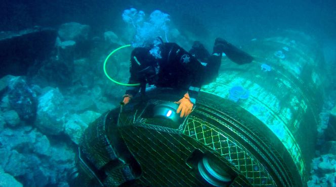 Las posibilidades de la microtunelación son muy diversas. Aquí, la instalación de un inmisario submarino.