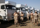 El convoy humanitario ruso llega a la frontera con Ucrania El convoy humanitario ruso llega a la frontera con Ucrania