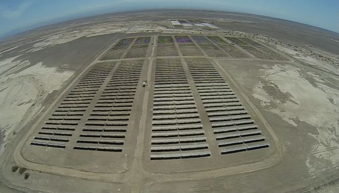 Vista de Pozo Almonte Solar, planta chilena que ya está en fase de pruebas.