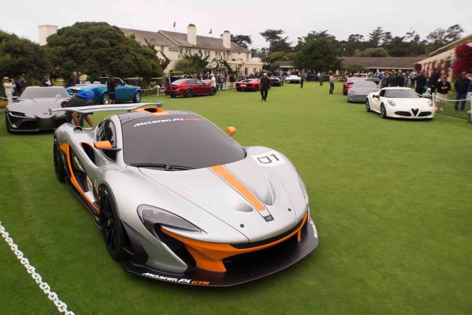 El McLaren P1 en la nueva versión GTR, un coche no matriculable con 1.000 CV, durante la semana del motor de Pebble Beach.