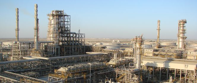 Instalaciones petroquímicas construidas por Técnicas Reunidas en Arabia Saudí.