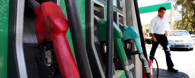 Surtidor en una gasolinera.