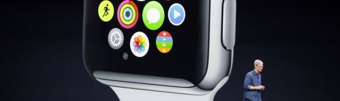 Tim Cook, consejero delegado de Apple, durante la presentación del Apple Watch.