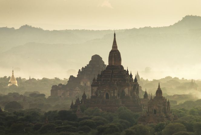 Panorámica de los templos de Bagan, en Myanmar.