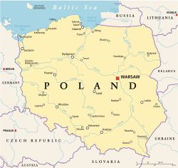 Mapa de Polonia.