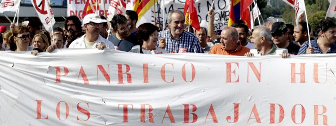 Manifestación de los trabajadores de la planta de Santa Perpetua.rn