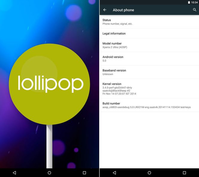 El Sony Xperia Z Ultra recibe su primera ración de Android 5.0 Lollipop