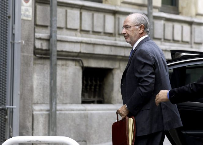 El expresidente de Bankia Rodrigo Rato, a su llegada a la Audiencia Nacional para declarar como imputado. EFEArchivo