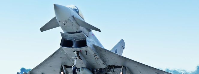 Avión de combate Eurofighter.