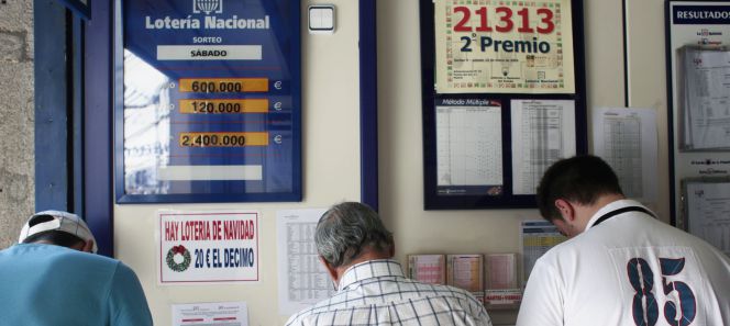Interior de una administración de lotería.