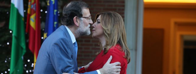 DVD 705 (22-12-14) Palacio de la Moncloa. El presidente del Gobierno, Mariano Rajoy, recibe a la presidenta de la Junta de Andalucia, Susana Diaz. Foto: Uly Mart’n.