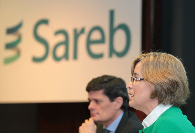 La presidenta de Sareb, Belén Romana, y su consejero delegado, Jaime Echegoyen.