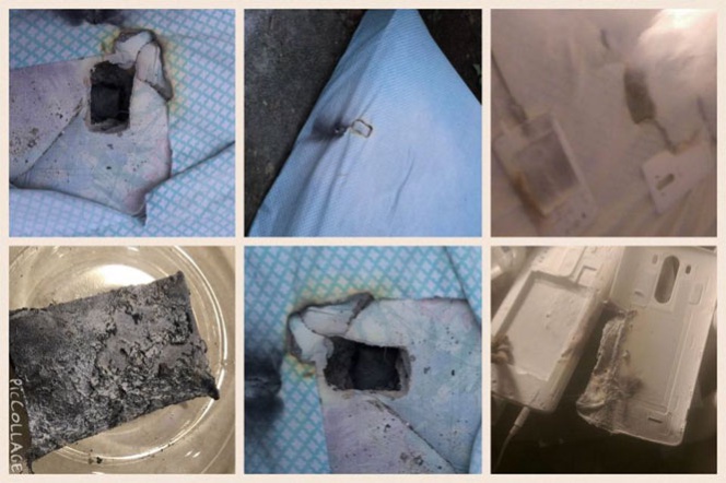 La explosión de un LG G3 sobre una cama casi atraviesa el colchón