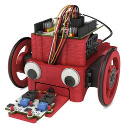 Un robot hecho con el kit de robótica de BQ.