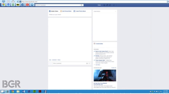 Primera imagen de Spartan, el navegador que sustituirá a Internet Explorer en Windows 10