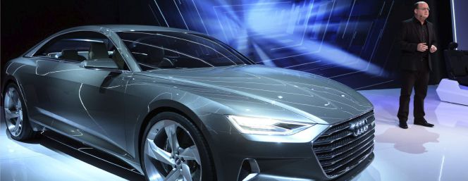 El responsable de la división de Desarrollo Electrónico de Audi, Ricky Hudi, participa en la presentación de Audi Prologe en el ámbito de la Feria de Electrónica de Consumo CES en Las Vegas.