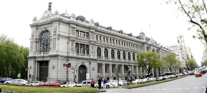 Vista de la fachada del Banco de España.