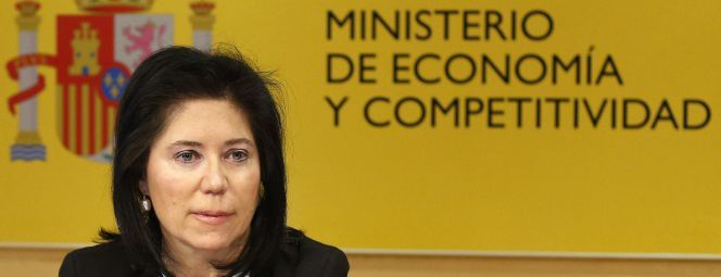 La secretaria general del Tesoro, Rosa Sánchez-Yebra, durante la presentación de la Estrategia del Tesoro para 2015.
