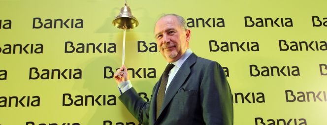 Rodrigo Rato, expresidente de Bankia, durante la salida a Bolsa de la entidad