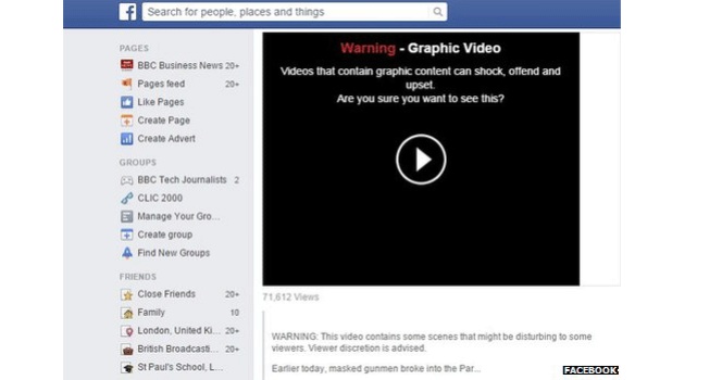 Facebook te avisa ahora de los vídeos potencialmente desagradables