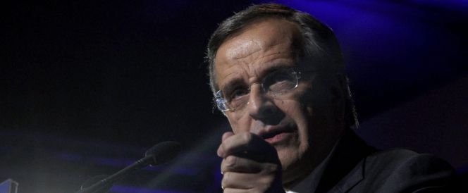 El primer ministro griego, Andonis Samarás, presidente del partido Nueva Democracia.
