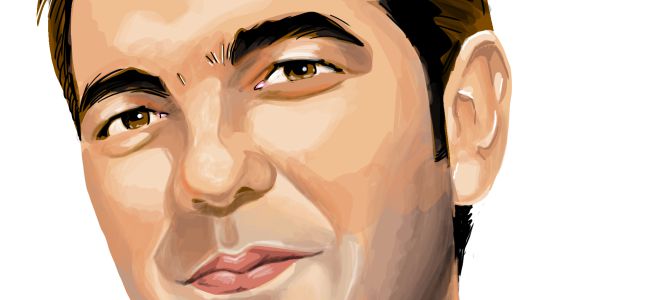 Caricatura de Alexis Tsipras, líder de Syriza.
