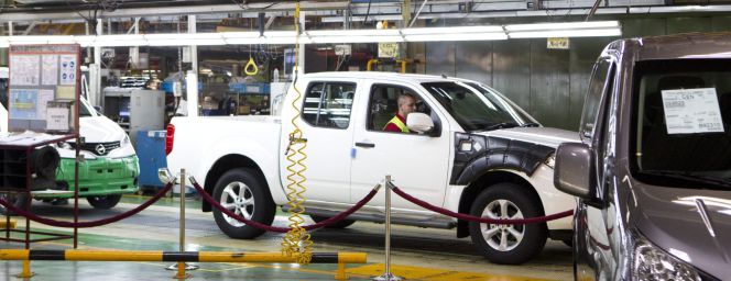 Interior de la fábrica Nissan en Barcelona.