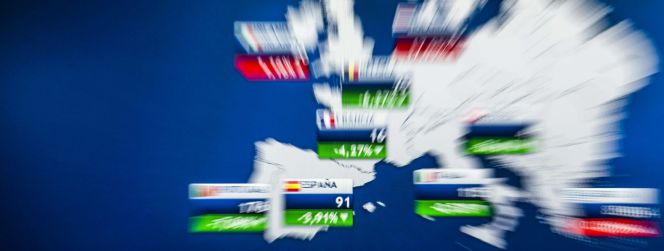 Cartel de la Bolsa de Madrid.