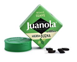 Envase de las grageas sabor hierbabuena.