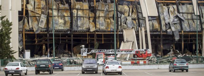 Estado en el que quedó la planta de Campofrío en Burgos tras el incendio que sufrió en noviembre pasado.