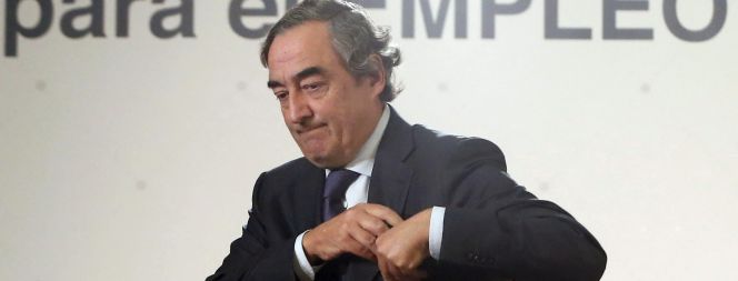 El presidente de CEOE, Juan Rosell,