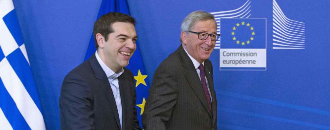 El presidente de la Comisión Europea, Jean-Claude Juncker, y el primer ministro griego Alexis Tsipras