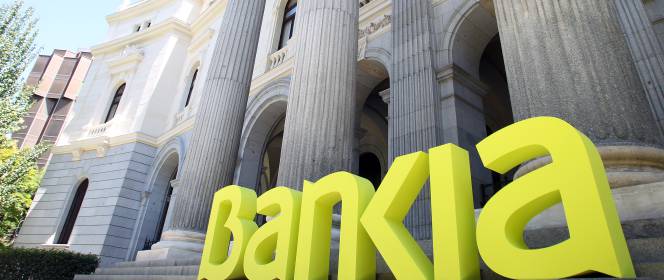 Imagen de la Bolsa de Madrid el día del salto al parqué de Bankia.