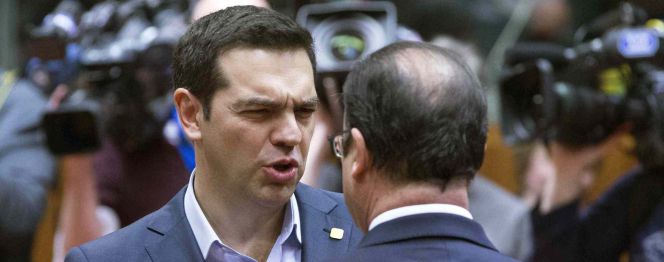 El presidente francés Francois Holland junto al primer ministro griego Alexis Tsipras