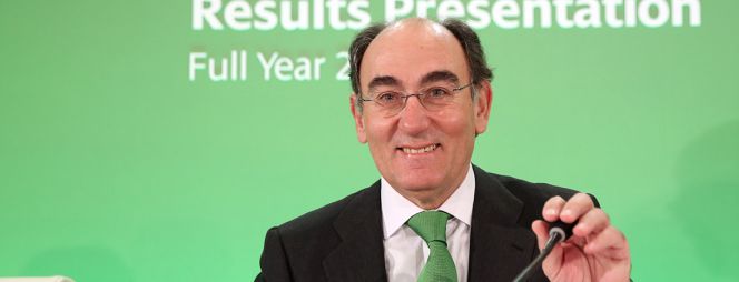 Ignacio Sánchez Galán, presidente de Iberdrola, esta mañana en Londres.