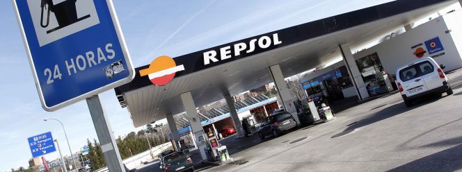Estación de servicio de Repsol.