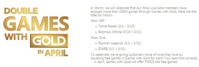 Anuncian los juegos que estarán gratis para Xbox One y Xbox 360 en marzo