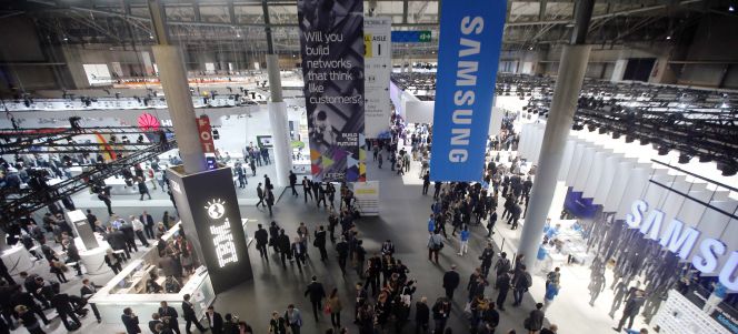 Aspecto de la edición de 2014 del Mobile World Congress