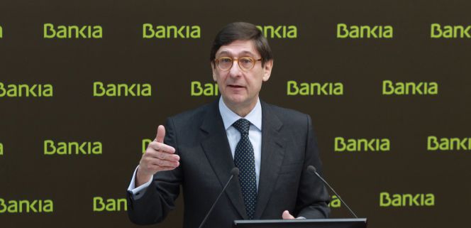 El presiente de Bankia, José Ignacio Goirigolzarri, en la presentación de resultados de este sábado.