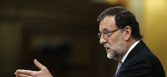 El presidente del Gobierno español, Mariano Rajoy, durante su intervención.